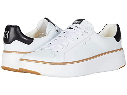W22707 COLE HAAN WOMEN GRANDPRO TOPSPIN SNEAKER, SIZE 9.5, IVORY/BLACK