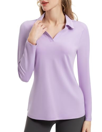 FK3140LST FKEEP WOMEN'S Tennis Golf Shirt Long Sleeved Lavender M New