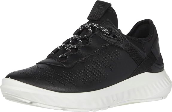 ECCO ST.1 LITE SNEAKER - SIZE: WOMEN 7-7.5 (AU/UK W5-5.5) (EU W38) - BLACK/BLACK