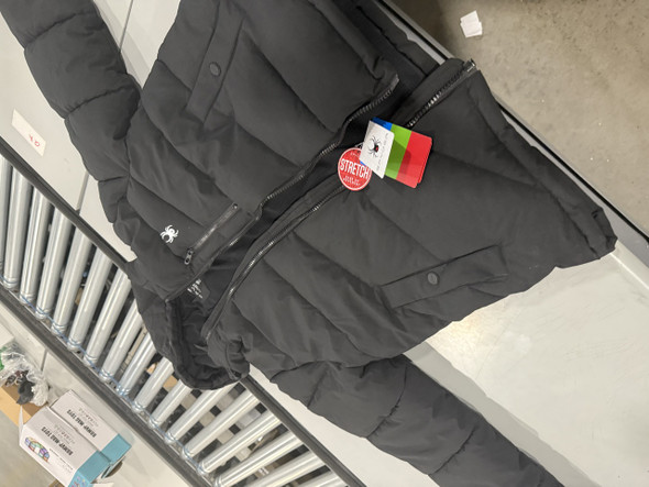 SPYDER FLEX SHELL PUFFER JACKET - SIZE: MEN M - BLACK