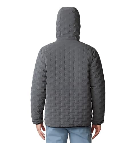 MOUNTAIN HARDWEAR MEN'S STRETCHDOWN LIGHT FULL ZIP HOODY - SIZE MEN L - GRAY