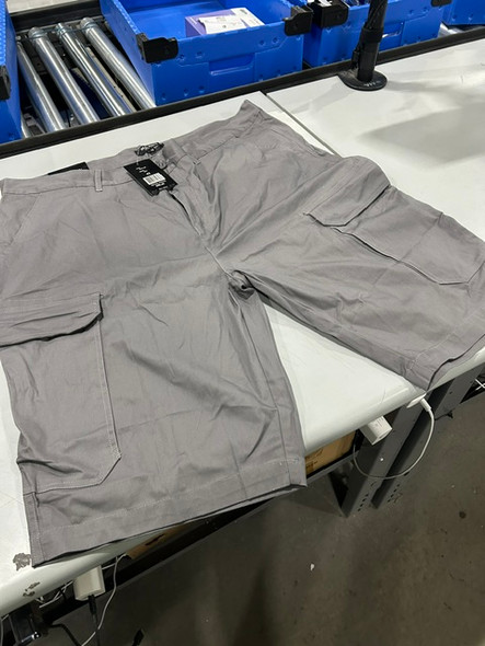 BLU ROCK NEW YORK CARGO SHORTS - SIZE: MEN 42 - GRAY New