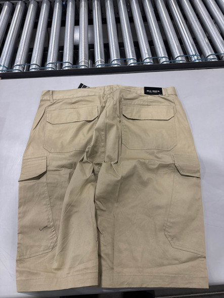 BLU ROCK MEN'S COTTON FLEX-STRETCH CARGO SHORTS - SIZE: MEN 42 - KHAKI