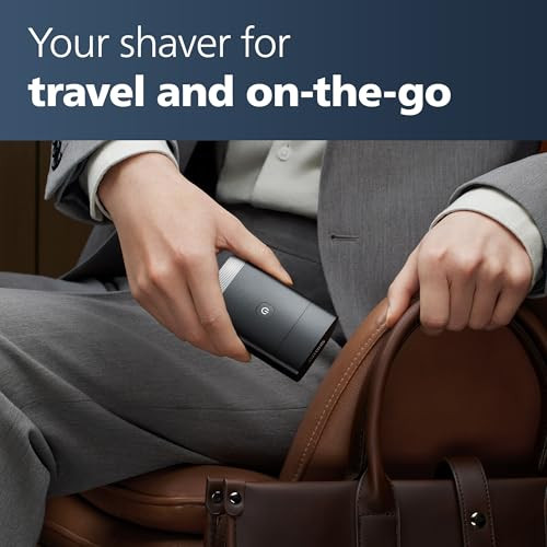 Philips Norelco Portable Electric Shaver, Black/White