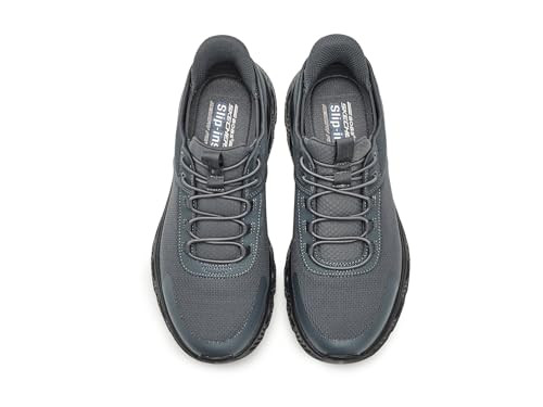118425 Skechers Bob's Men's Arc Waves - Slick Turn, Charcoal/Black, Size 6.5