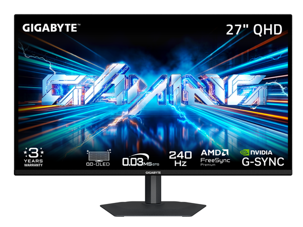 GIGABYTE 27" 240Hz QD-OLED QHD Gaming Monitor DCI-P3 99% GO27Q24A