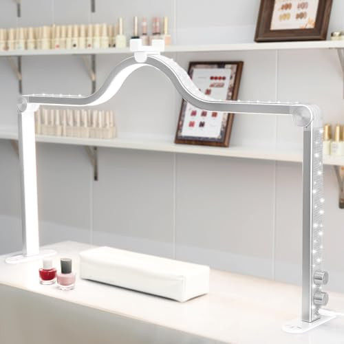 KEDAO NAIL LIGHT FOR DESK HALF MOON LIGHT FOR NAIL DESK 34" FOLDABLE LED - WHITE