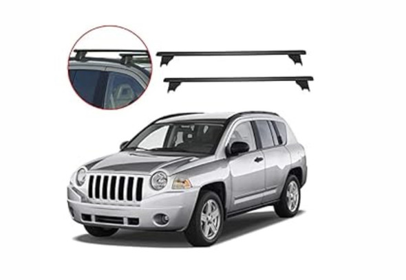 ROKIOTOEX Roof Rack Crossbars Roof Rail Cross Bars Compass - Aluminum Black New
