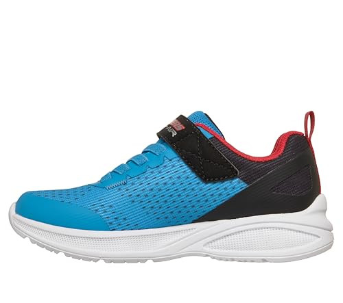 404105L Skechers Microspec Max Advance-Squad-P, Youth 2.5, Blue/Black/Red