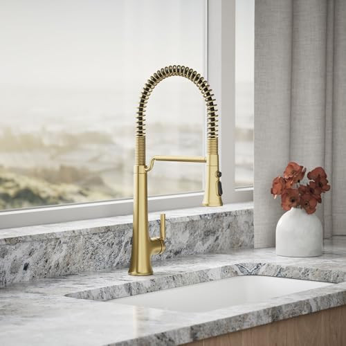 KOHLER K-23765 TONE 1.5 GPM SINGLE HOLE PRE-RINSE FAUCET VIBRANT BRASS