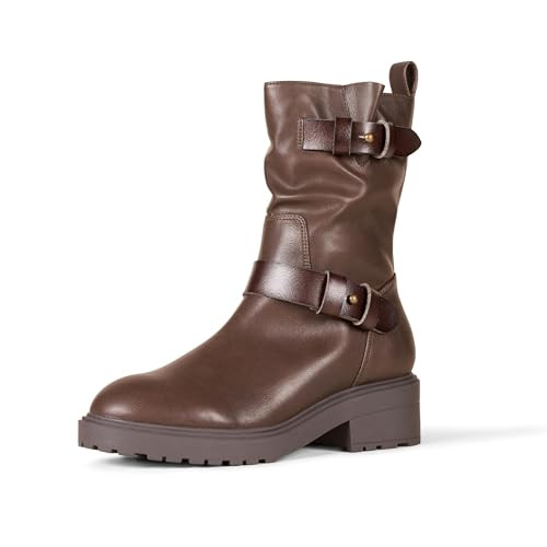 AEWM40193F24 Amazon Essentials Women's Mid Calf Cropped Biker Boot, 8.5 New