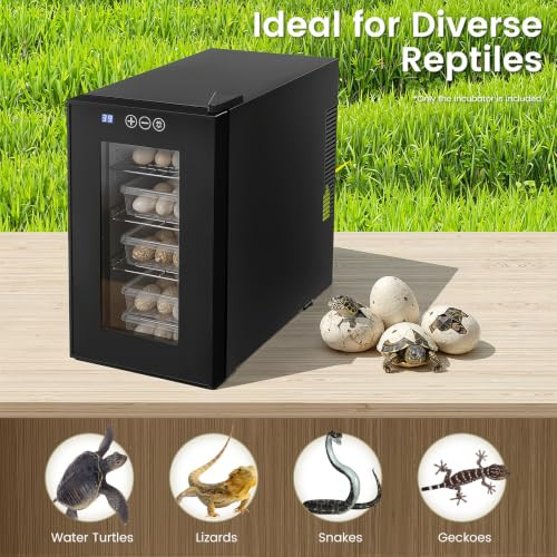 AKSDSGA 23L REPTILE INCUBATOR CABINET INCUBATORS FOR HATCHING EGGS - BLACK