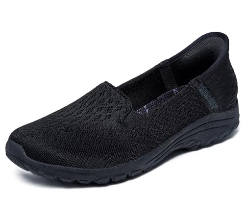 158698 SKECHERS REGGAE FEST 2.0 GUIDING LIGHT SLIP-INS WOMEN 8.5 BLACK