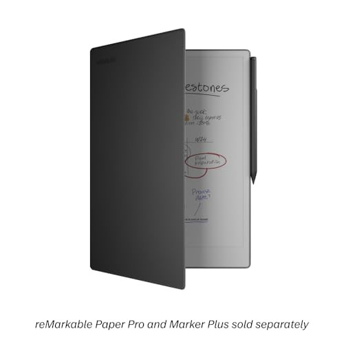 REMARKABLE PAPER PRO - PREMIUM LEATHER BOOK FOLIO CASE - BLACK-M New