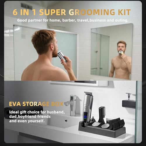 RITARGA BEARD TRIMMER FOR MEN 14-IN-1 CORDLESS GROOMING KIT - SILVER