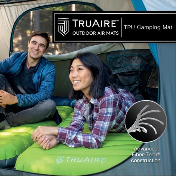 Intex 64097EP TruAire Luxury Camp Mat Inflatable Sleeping Pad – Green