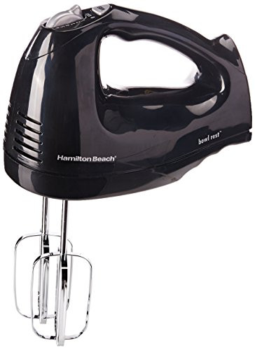 HAMILTON BEACH HAND MIXER WITH SNAP-ON CASE 62683G - BLACK