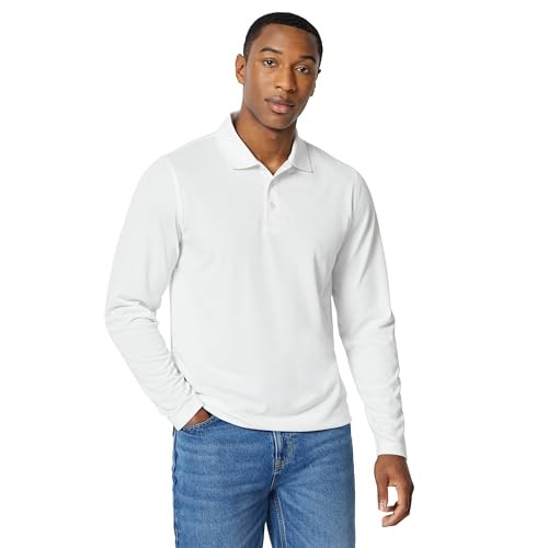 AEMN80387M26 AMAZON ESSENTIALS MEN'S REGULAR FIT LONG SLEEVE WHITE M New