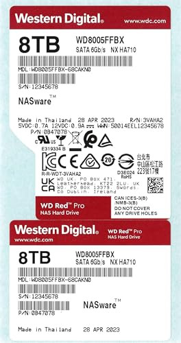 Western Digital 8TB WD Red Pro NAS Internal Hard Drive HDD WD8003FFBX