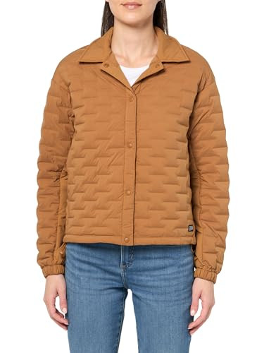 OL0547 MOUNTAIN HARDWEAR WOMEN STRETCHDOWN LIGHT SNAP COPPER CLAY SIZE S New