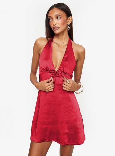 PRINCESS POLLY WOMENS LANIER MINI DRESS - SIZE: WOMEN 8 - RED