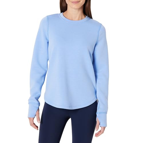 AEWM54666F25 AMAZON ESSENTIALS ACTIVE WOMEN CREWNECK SWEATSHIRT, SIZE: M - BLUE