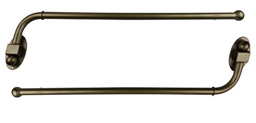 Urbanest Set of 2 Swing Arm Rods 3/4-inch Diameter 14-inch to 24-inch Brass