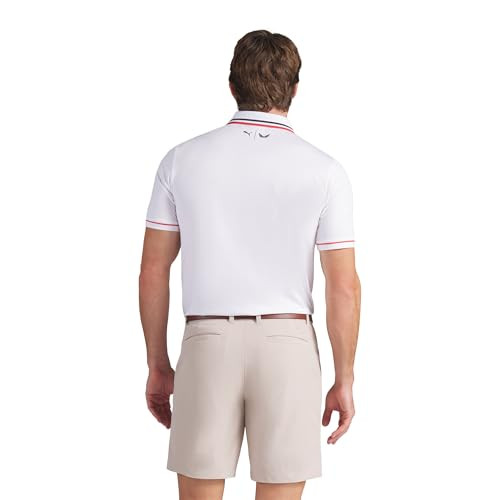 635572 PUMA X Volition Men's Golf Polo, White Glow, Size L New