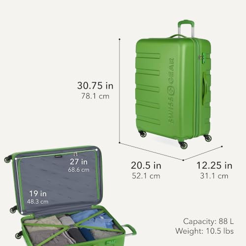 SWISSGEAR 7366 SIGNATURE HARDSIDE EXPANDABLE LUGGAGE 27-INCH - GREEN New