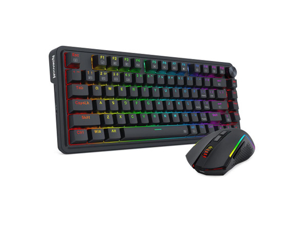 Redragon S168 3-Mode Wilreess Gaming Keyboard & Mouse Combo, 81 Keys K673 PRO