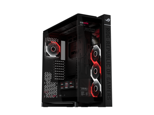 ASUS ROG Cronox ARGB Gaming PC Case, Four ARGB Fans, Curved Tempered-Glass