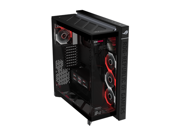ASUS ROG Cronox ARGB Gaming PC Case, Four ARGB Fans, Curved Tempered-Glass