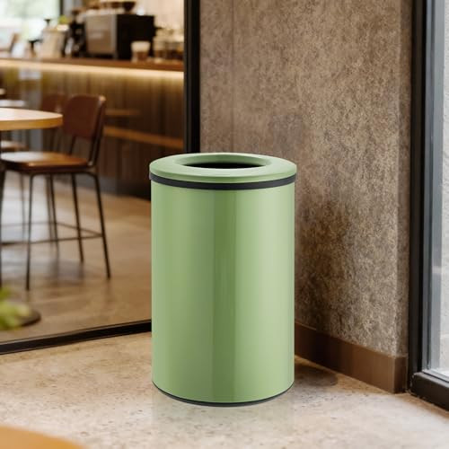 Garvee 10.6 Gallon Open Top Stainless Steel Trash Can with Inner Bucket Green