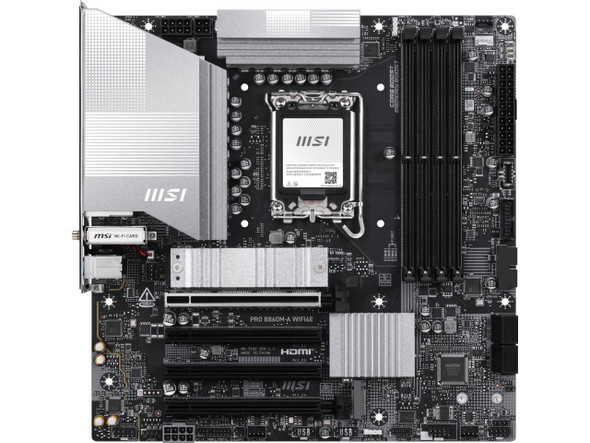 MSI PRO B860M-A WIFI6E Motherboard, mATX - Supports Intel Core Ultra Processors
