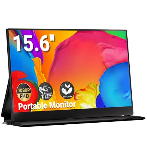 INGNOK PORTABLE MONITOR FOR LAPTOP 15.6'' 1080P WITH MAGNETIC CASE YN02B - GRAY