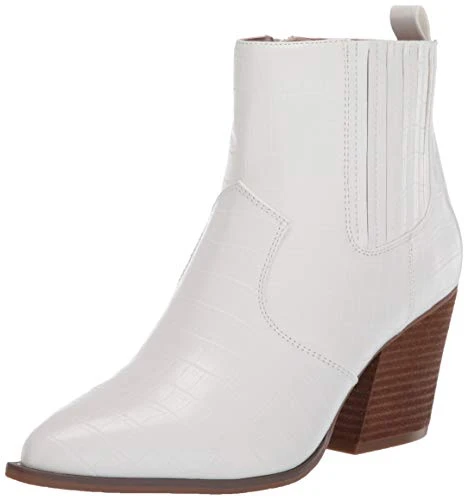 THE DROP WOMEN'S SIA POINTED-TOE WESTERN ANKLE BOOT - SIZE: WOMEN 8.5 - WHITE