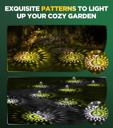 AUVERI ULTRA BRIGHT SOLAR LIGHTS OUTDOOR WATERPROOF, WARM WHITE, 10PACK New