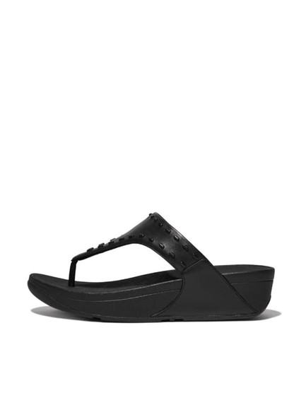 GB1-001-050 FITFLOP WOMEN'S LULU RUBBER-STUD SANDALS SIZE WOMEN 7 BLACK