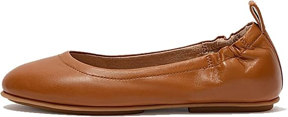 FITFLOP WOMEN'S ALLEGRO BALLET FLAT - SIZE: WOMEN 10 (AU/UK W8) - LIGHT TAN