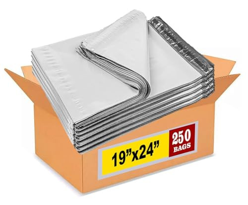 IMBAPRICE 250 - 19X24 PREMIUM MATTE FINISH WHITE POLY MAILERS BELGIAN BLUE New