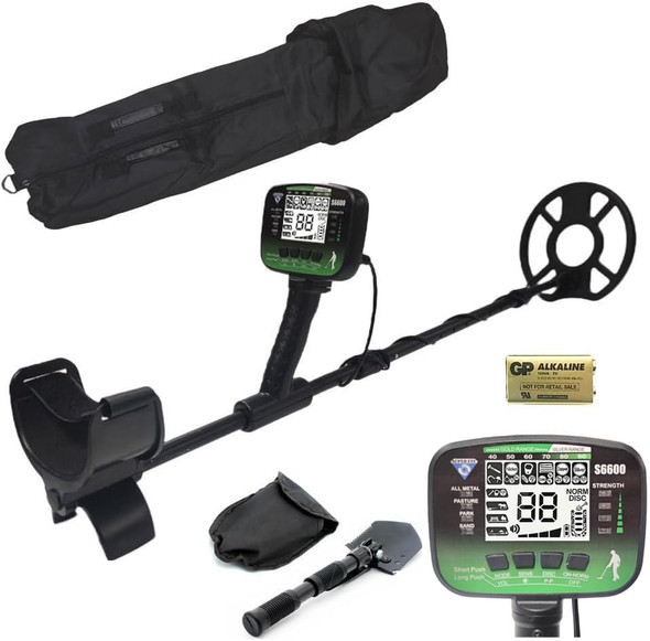 SUPEREYE S6600 METAL DETECTOR - HIGH ACCURACY, 6 MODES, LCD DISPLAY - BLACK