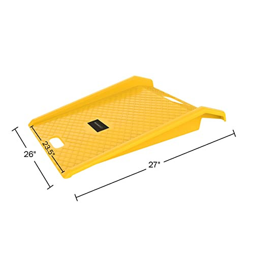 Curb Ramp - Heavy Duty, Portable Ramp with 1000lb Weight. B073WQGZX8 - Yellow New
