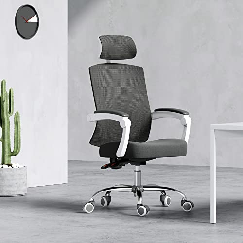 Hbada Ergonomic Office Chair High Back Desk Chair recliner Support - White New
