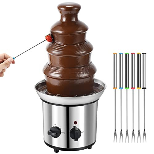 Chocolate Fountain 4 Tiers Electric Melting Machine Chocolate Fondue New