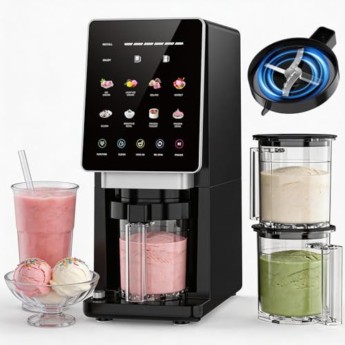 H-DUKA 10-IN-1 ICE CREAM MAKER MACHINE 800W KF-2501U1 - BLACK New