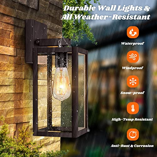 Brightever 2-Pack Outdoor Wall Light Fixtures - OIL-RUBBED BRONZE