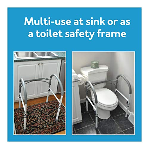 Carex Toilet Safety Rails Adjustable Detachable Toilet Safety Frame B008XI0XXA