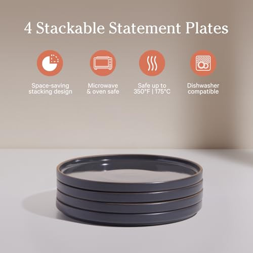 Our Place Salad Plates - Set of Four 8.5” Handcrafted Ceramic Plates B0CZNHDG81 New