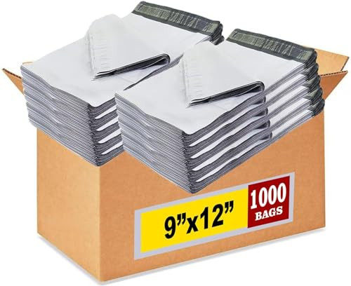 B00JKTSIOW IMBAPRICE 1000 - 9X12 PREMIUM MATTE FINISH WHITE POLY MAILERS, NEW New