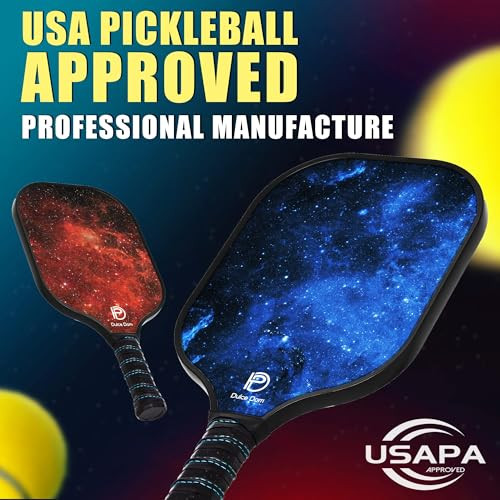 DULCE DOM PICKLEBALL PADDLES | SET OF 4 - 2x BLUE 2x RED